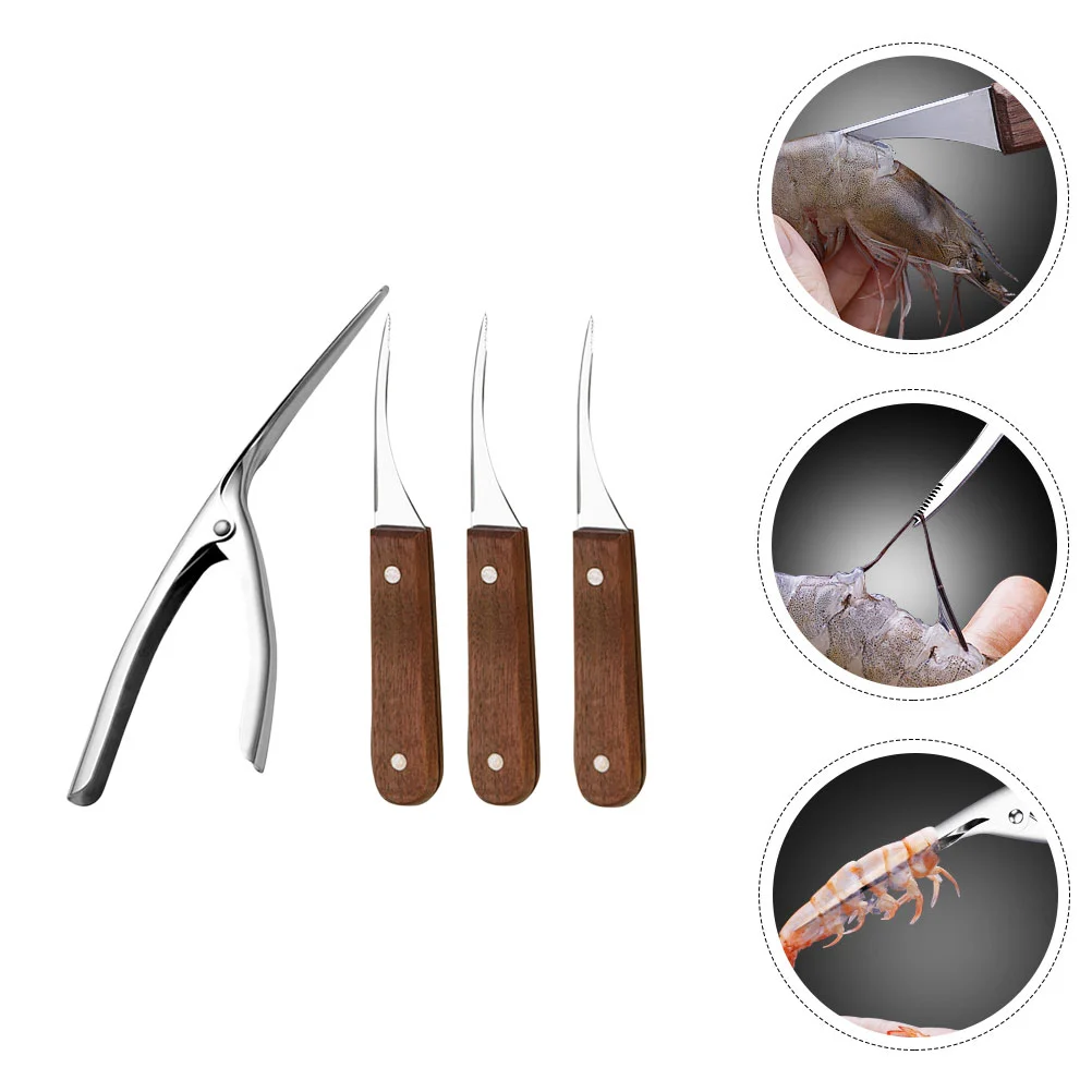 

Shrimp Tool Cleaner Peeling Line Cleaning Deveiner Seafood Peeler Prawn Gadget Lobstershell Peelear Opener