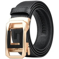 2022 new business brand gentlemans dress pants cowhide belt men head layer leather leather texture alloy automatic buckle belt
