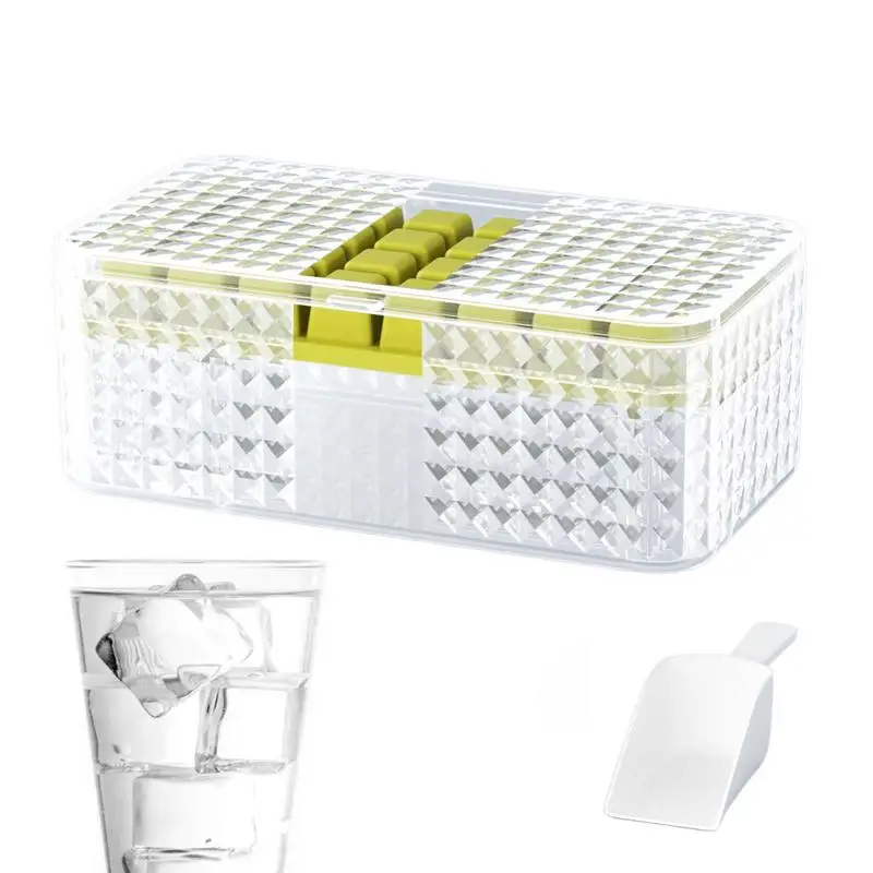 

Ice Cube Tray With Lid And Container Square Ice Trays For Freezer Square Ice Mold Making Small Ice Cubes Square Ice Makers