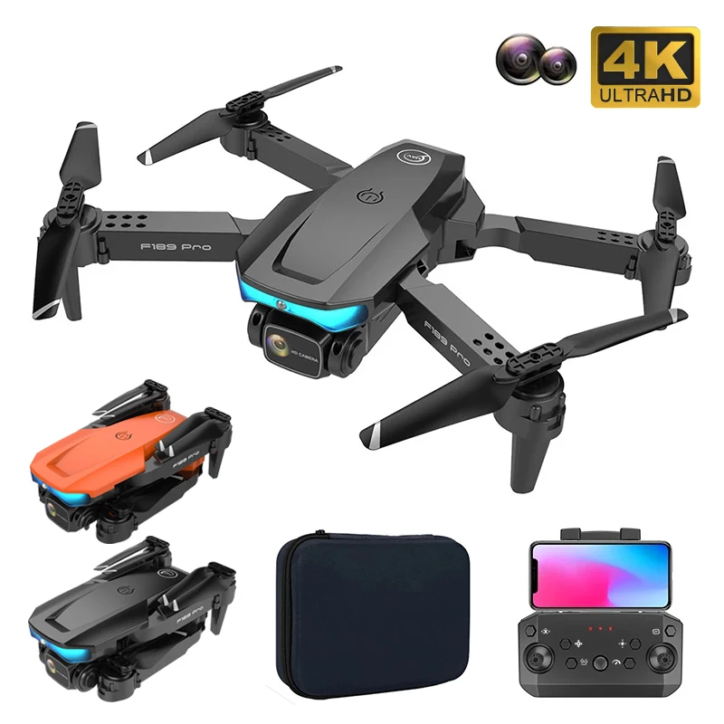 F189 PRO Drone Professional 4K HD Double Camera WIfi FPV Collapsible Avoidance Obstacle Rc Quadcopter Helicopter Boy Toy Gift