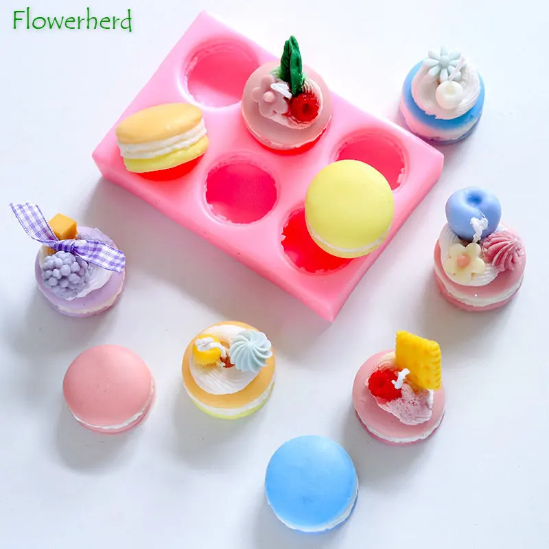 

Cake Decoration Accessories Baking Tools Creative Whole Makalong Chocolate Baking Cake Scented Candle DIY Silicone Mold