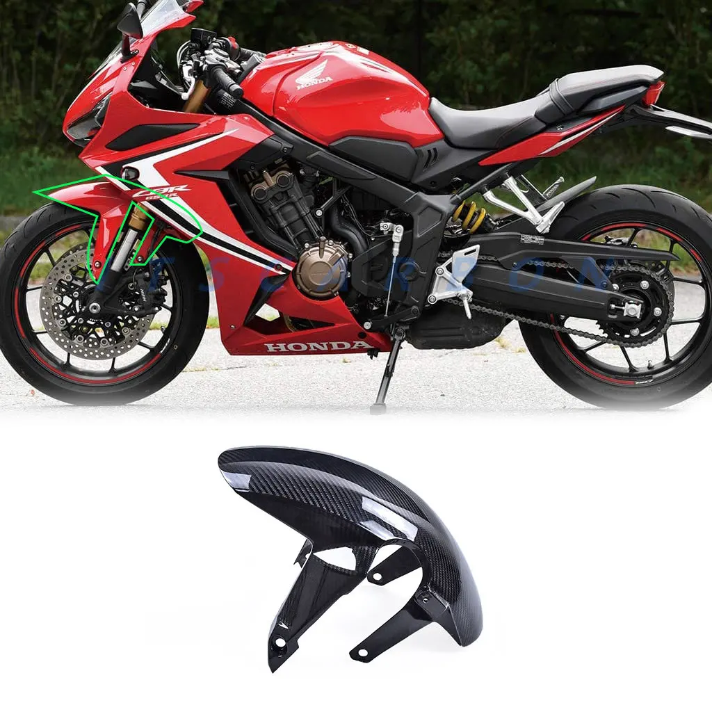 

For Honda CBR650R CB650R 2019 2020 2021 2022 3K Carbon Fiber Motorcycle Modified Accessories Front Fender Splash Mudguard