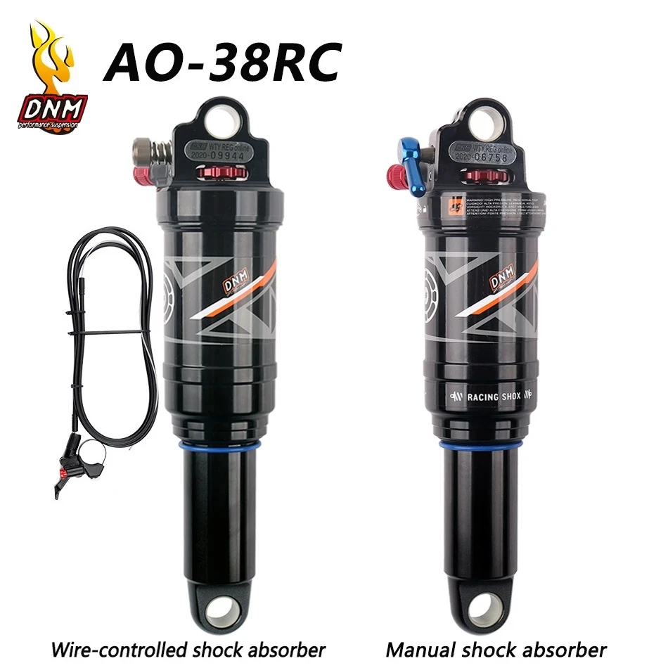 

DNM AO-38RC Air Rear Shock Air Pressure Adjustable 165mm 190mm 200mm Folding Bike Mountain Bike Bicycle Rear Shock Absorber