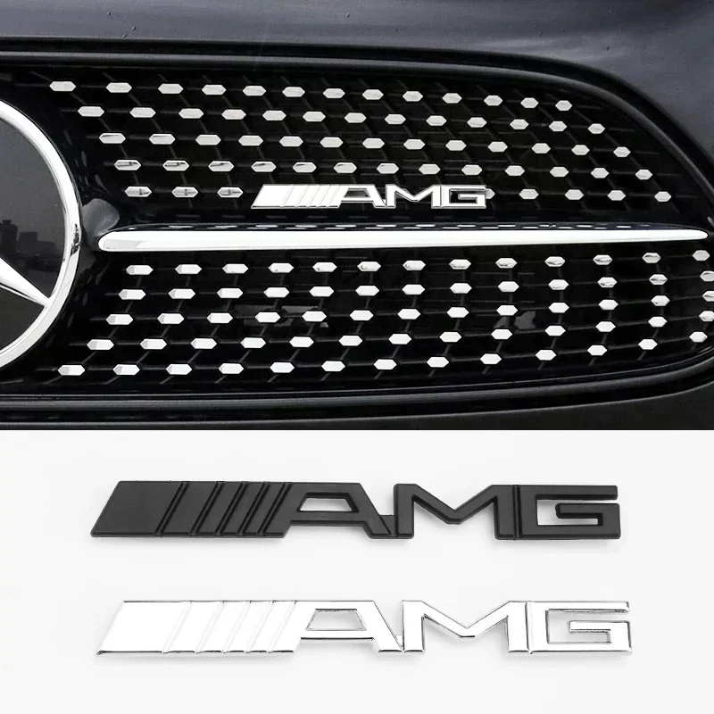 1 шт. эмблема на переднюю решетку наклейки для Mercedes Benz AMG Logo W204 W205 W210 W211 W212 W213 W167 W176