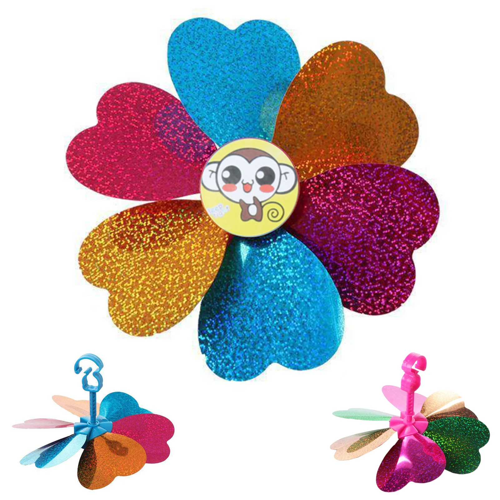

Bike Windmill Cartoon Colorful Plastic Handlebar Pinwheel Childrens Scooter Breaststroke Bike Windmill Accessories Beautify Tool