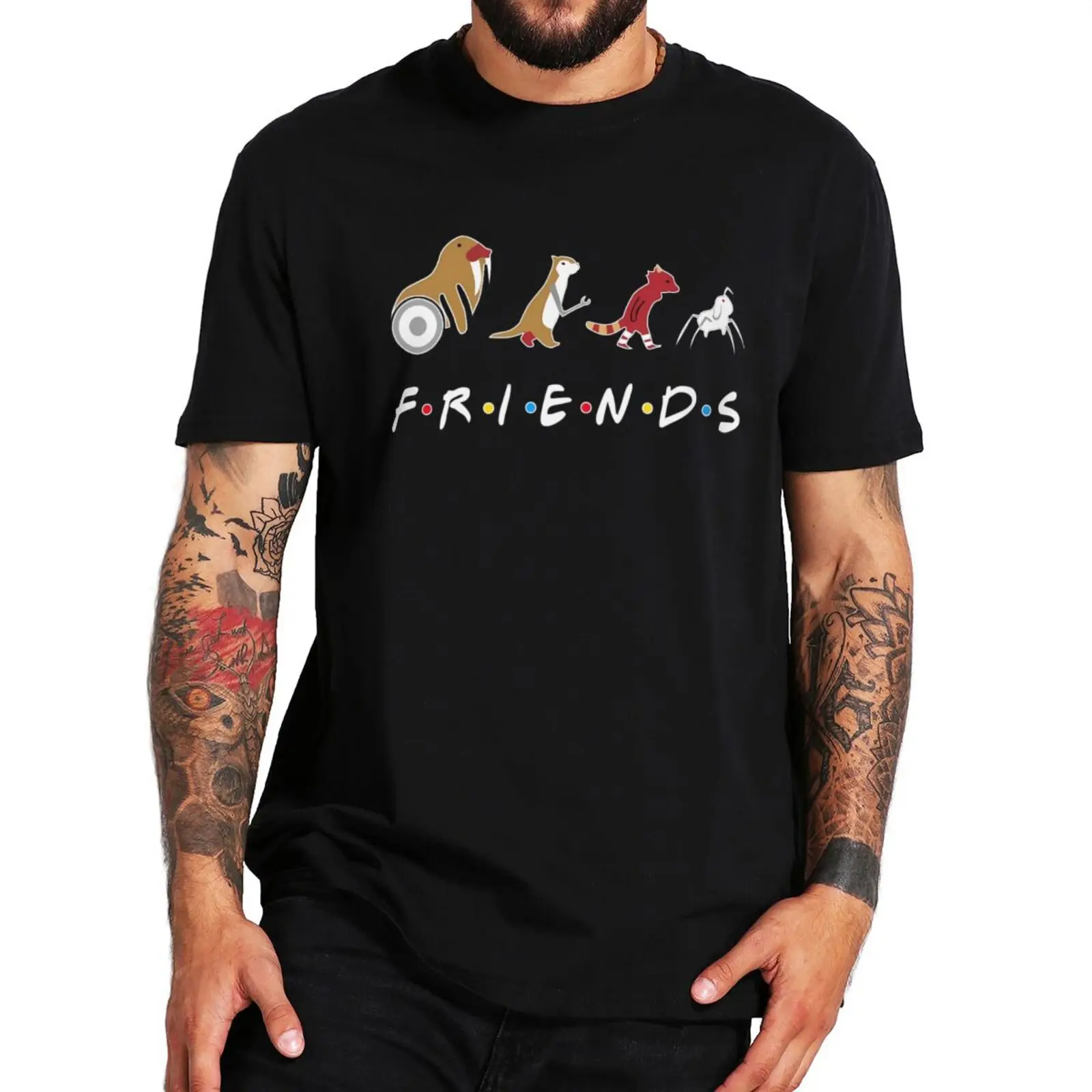 Rocket Raccoon And Friends T Shirt Lylla Floor Teefs Fans Gift Short Sleeve Summer 100% Cotton O-neck T-shirt EU Size