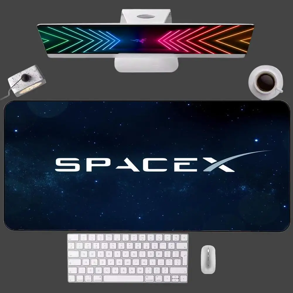 

SpaceX Dedicated To Gamers Rubber Mouse Pad 100x50 PC Computer Gaming Accessories Large Mousepad Keyboard Desk Mat Carpet Table