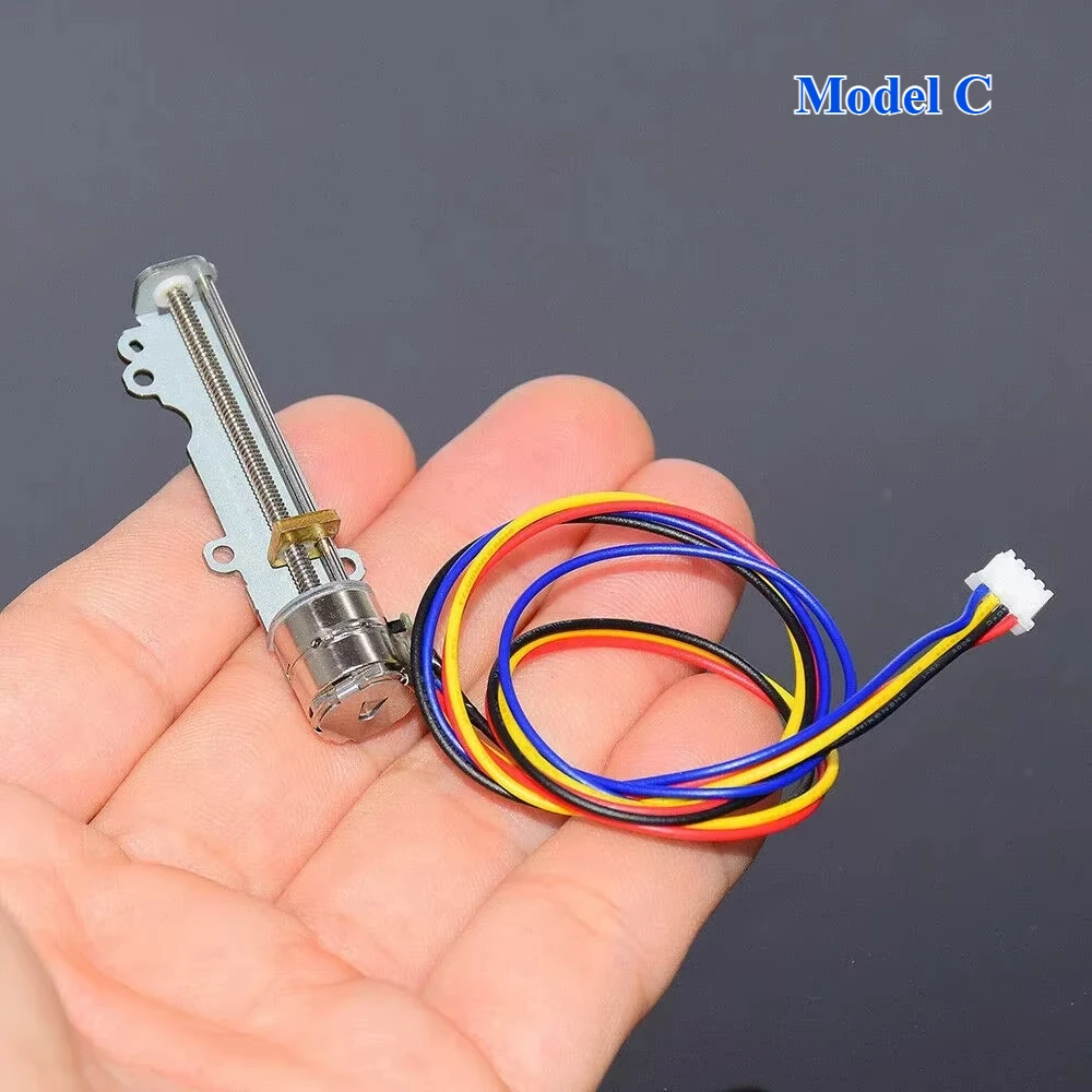 

1 шт., мини-прецизионный линейный привод диаметром 8 мм/10 мм, 2-фазный 4-проводной шаговый двигатель, длинный линейный винт, ползунок, гайка, 3D-принтер «сделай сам»