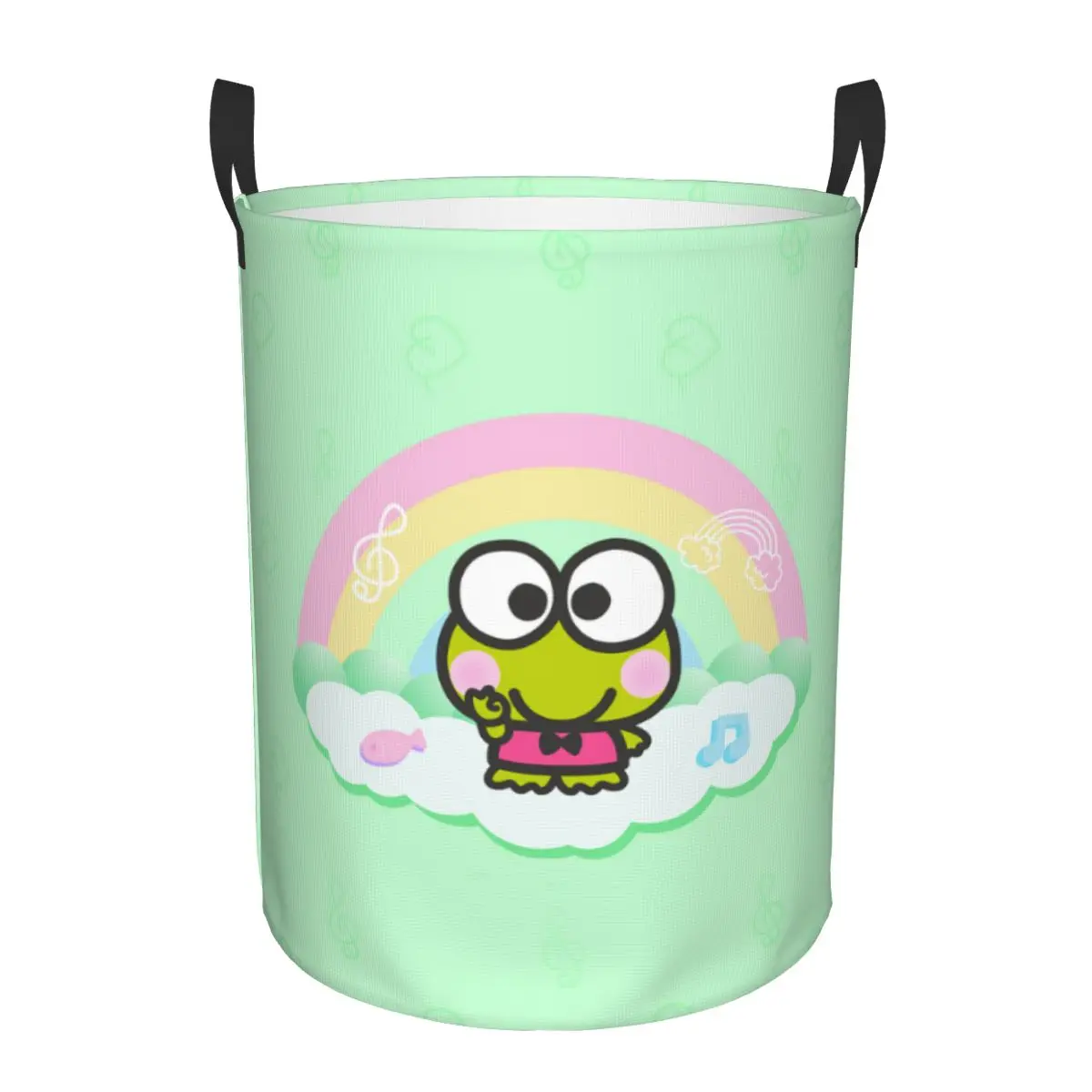 Пользовательская симпатичная мультяшная корзина для белья Keroppi большая хранения