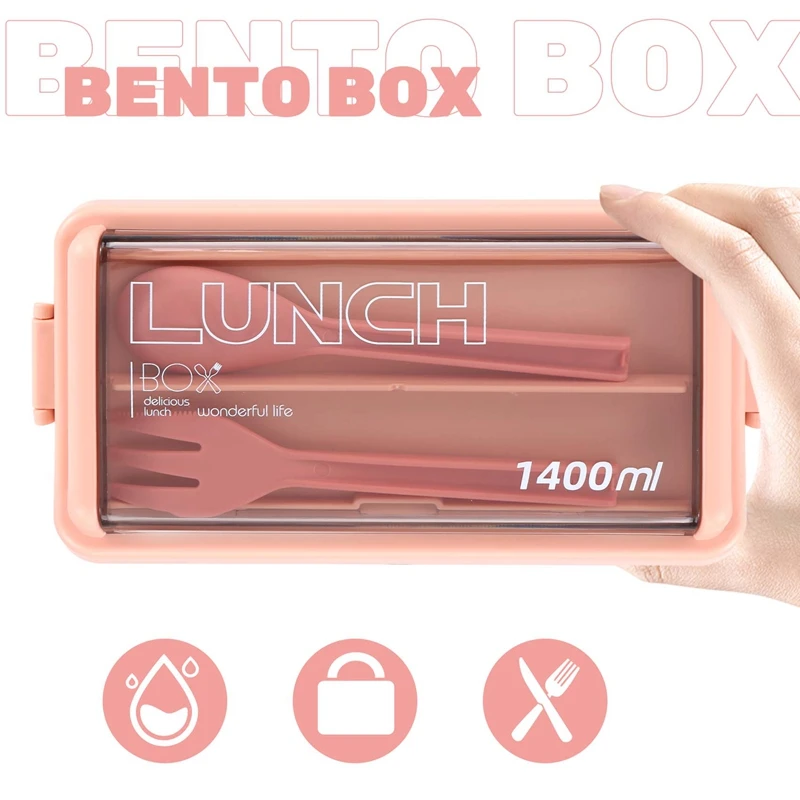 Набор Bento Box ланч-бокс для взрослых 47 35 унций с 3 отделениями контейнеры