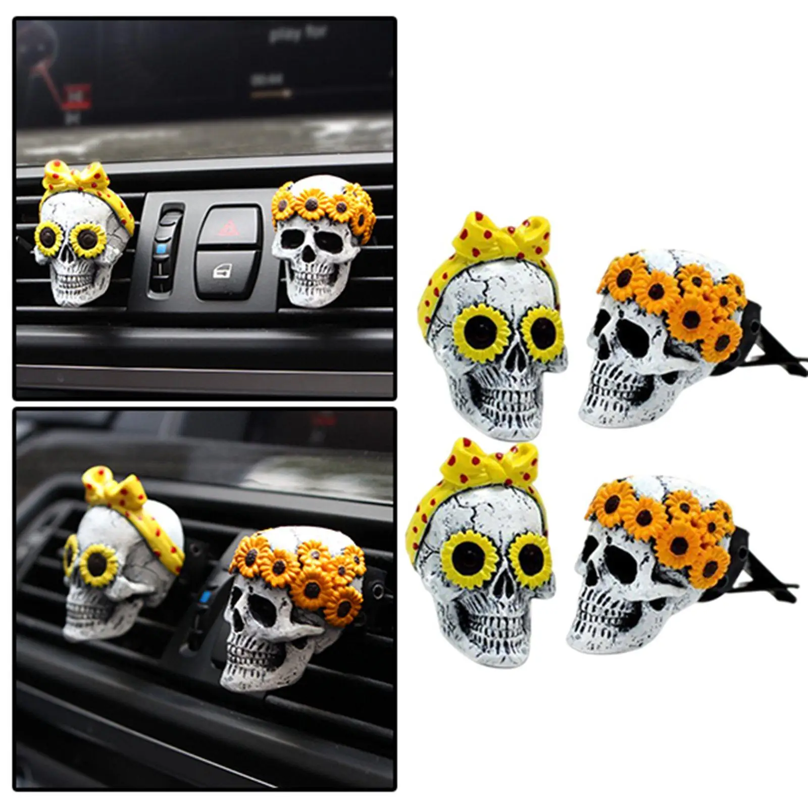 

4pcs Scented Car Vent Decoration Clips Air Freshener Fragrance Clips