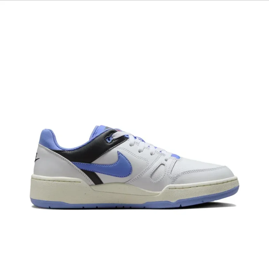 Мужские кроссовки Nike Full Force Low Leather Trend Comfort Low-Top белого и синего цвета North Carolina Blue