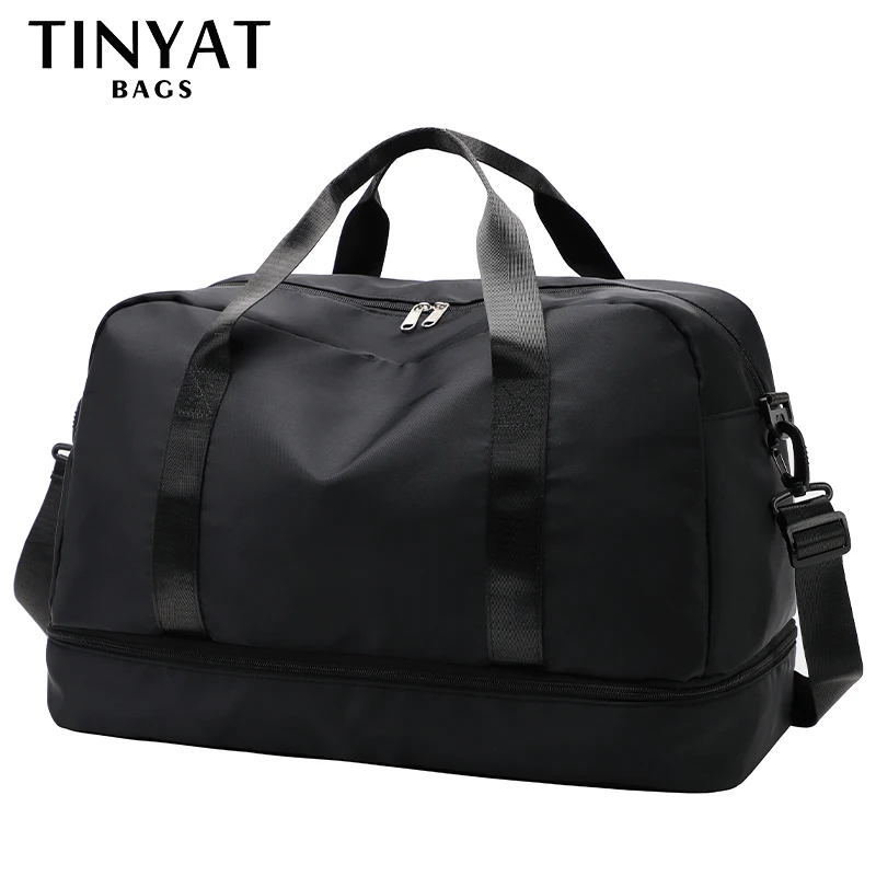 

TINYAT Large Traveling Bags For Women Handbag Nylon Luggage Bags Crossbody Bag Men's Travel Bag Casual Ladies Fashion Sports Bag