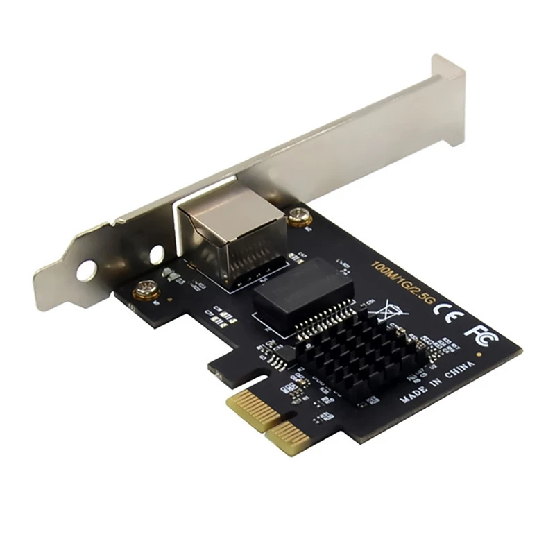 

PCI-E Gigabit Ethernet Adapter PCI-E X1 RTL8125B Single Electrical Port 100M/1G/2.5G Network 2.5Gbe Multi-Gigabit NIC