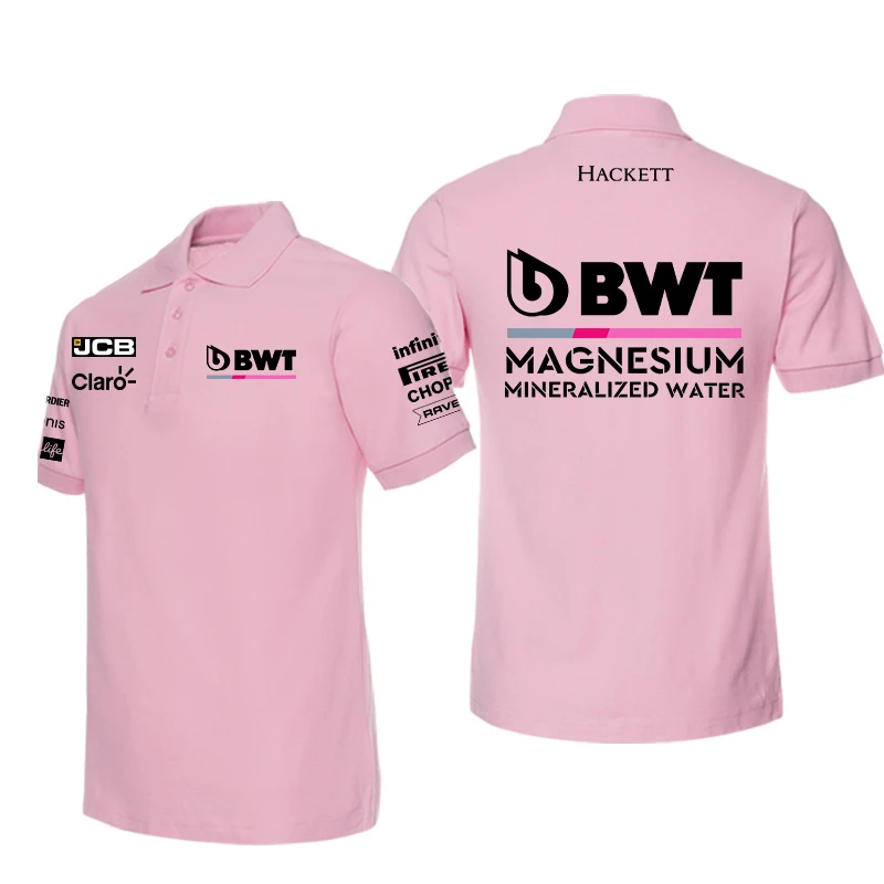 Спортивная одежда BWT Racing Point F1 мужская рубашка-поло с коротким рукавом и отворотом