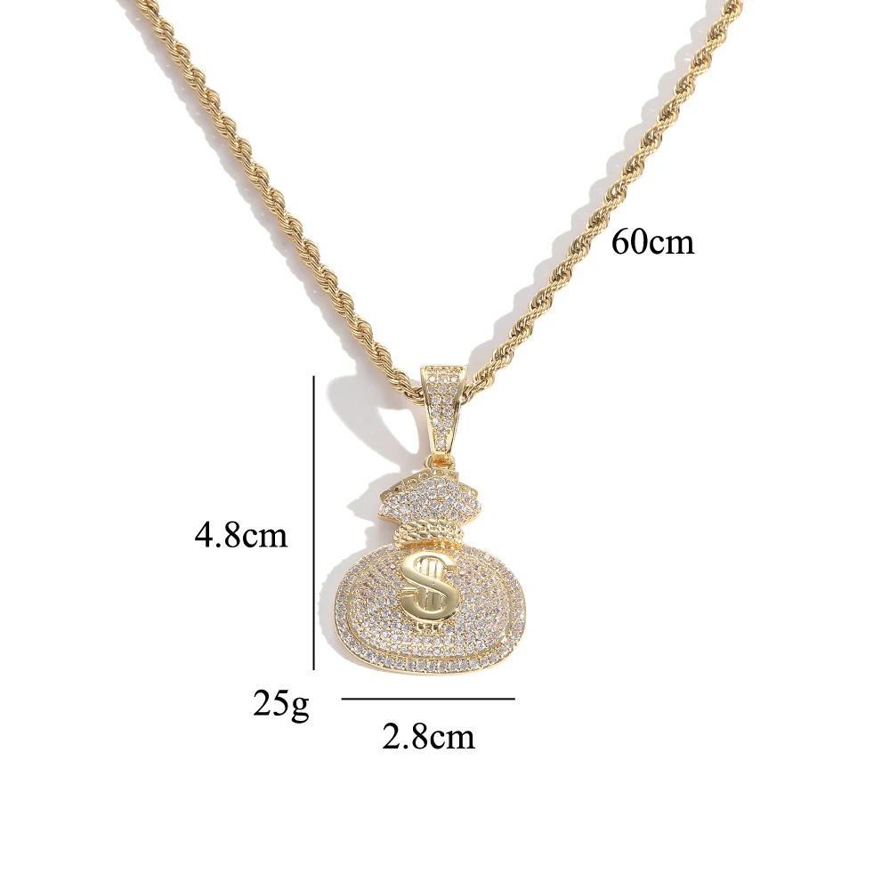 Цепочка EYIKA в стиле хип-хоп для мужчин Ювелирное Украшение со сверкающими