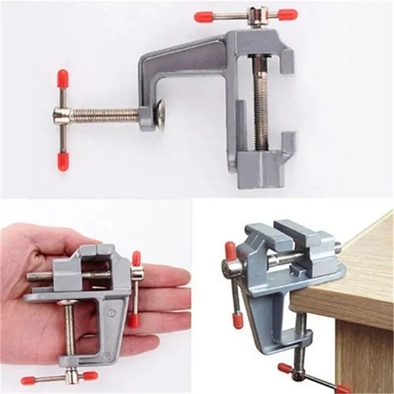 

B50 Universal Table Vise Home 3.5 Inci Aluminium Mini Jewelers Hobby Clamp On Table Bench Vise DIY Home Flat Mouth Table Vise