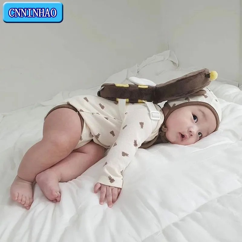 

Baby Head Protection Pillow Cartoon Bee Infant Anti-fall Pillow Soft Cotton Toddler Children Protective Cushion Baby Safe Care