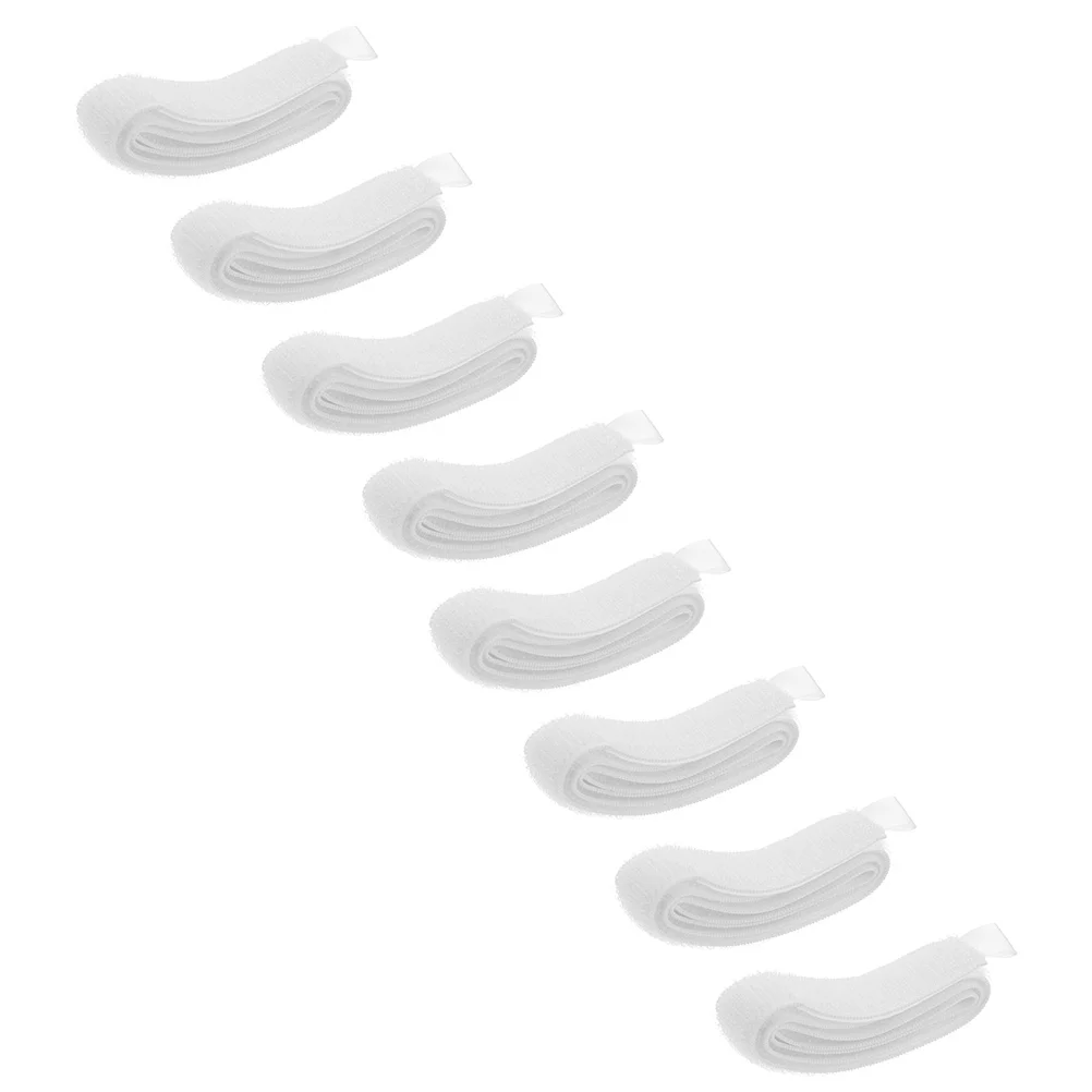 

8 Pcs Strap Catheter Fixation Belt Holder Leg Band Urinary Adjustable Loop White Polyester