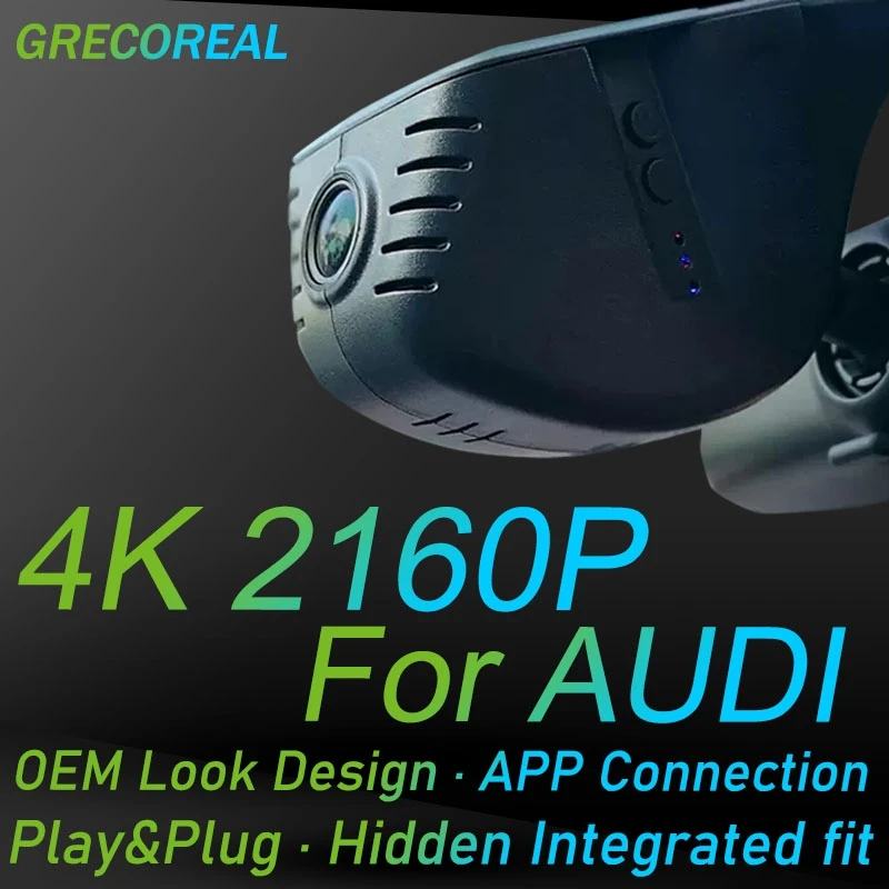 Front Camera 4K Dashcam wifi for Audi A4 A6 A7 A8 A5 S3 S4 S5 S6 S7 S8 Q3 Q5 Q7 Q8 Car DVR Video Recorder 2160P 2K Dual Cam
