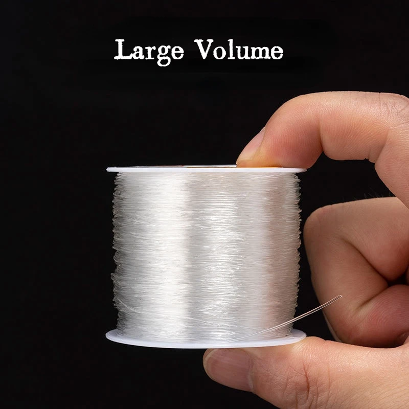 

100m Elastic Thread White Beaded Thread Jewelry Making DIY Beaded Crystal Thread Wristband Necklace Anklet 0.6mm Elastic Thread