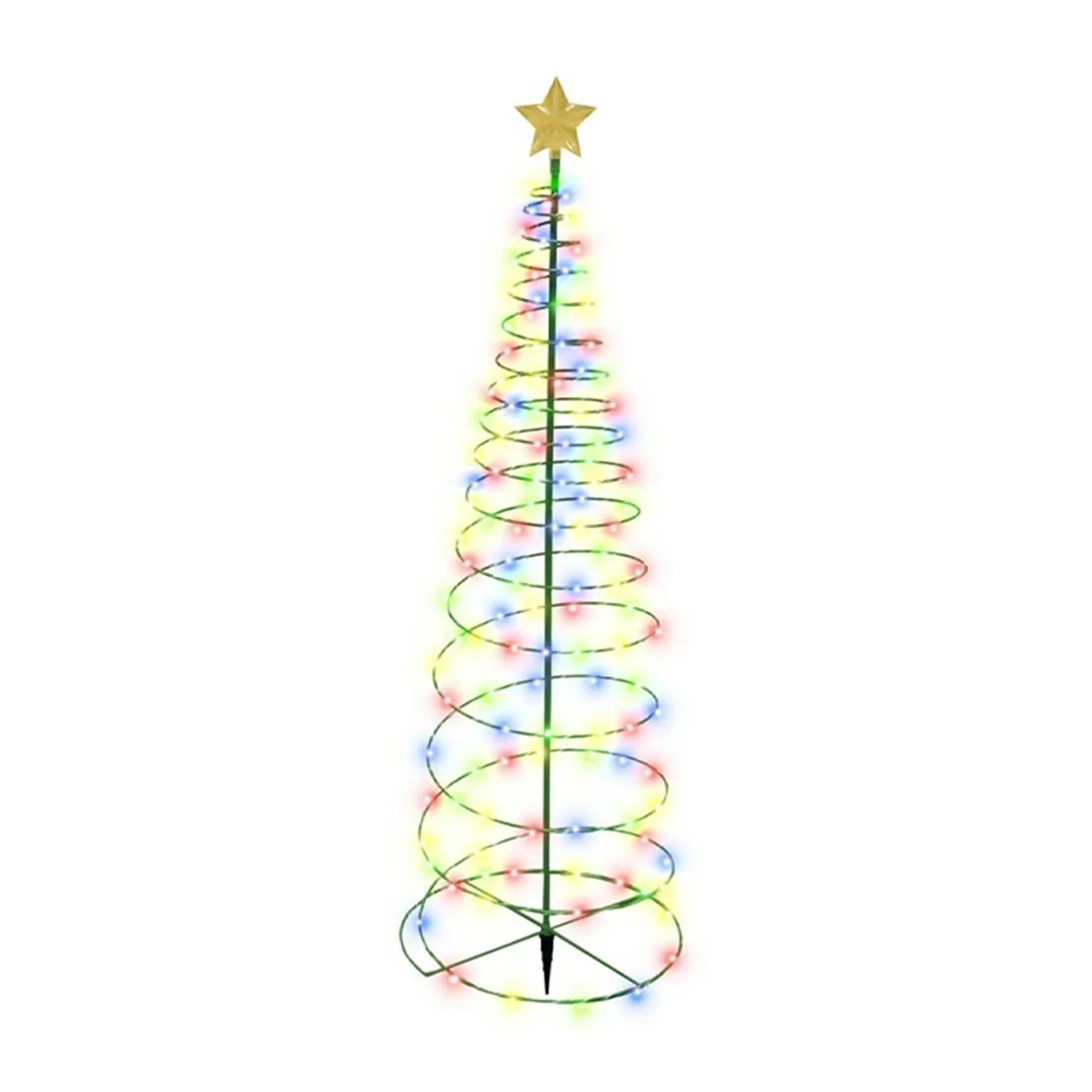 

Yard 50 LED Durable Party Landscape Seasonal Decor Ground Stake Christmas Tree Light Outdoor Garden Colorful Solar Powered