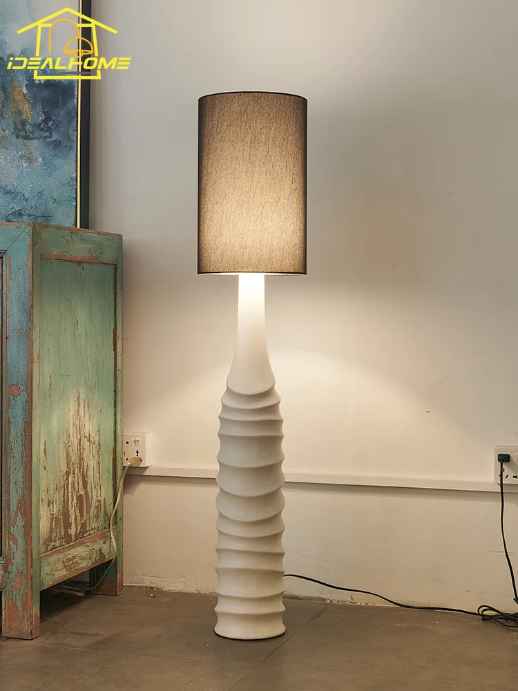 

Designer Wabi-sabi Minimalist Art Decorative Floor Lamp Ceramic Corner Standing Lamp Homestay Living/Model Room Bedroom Study