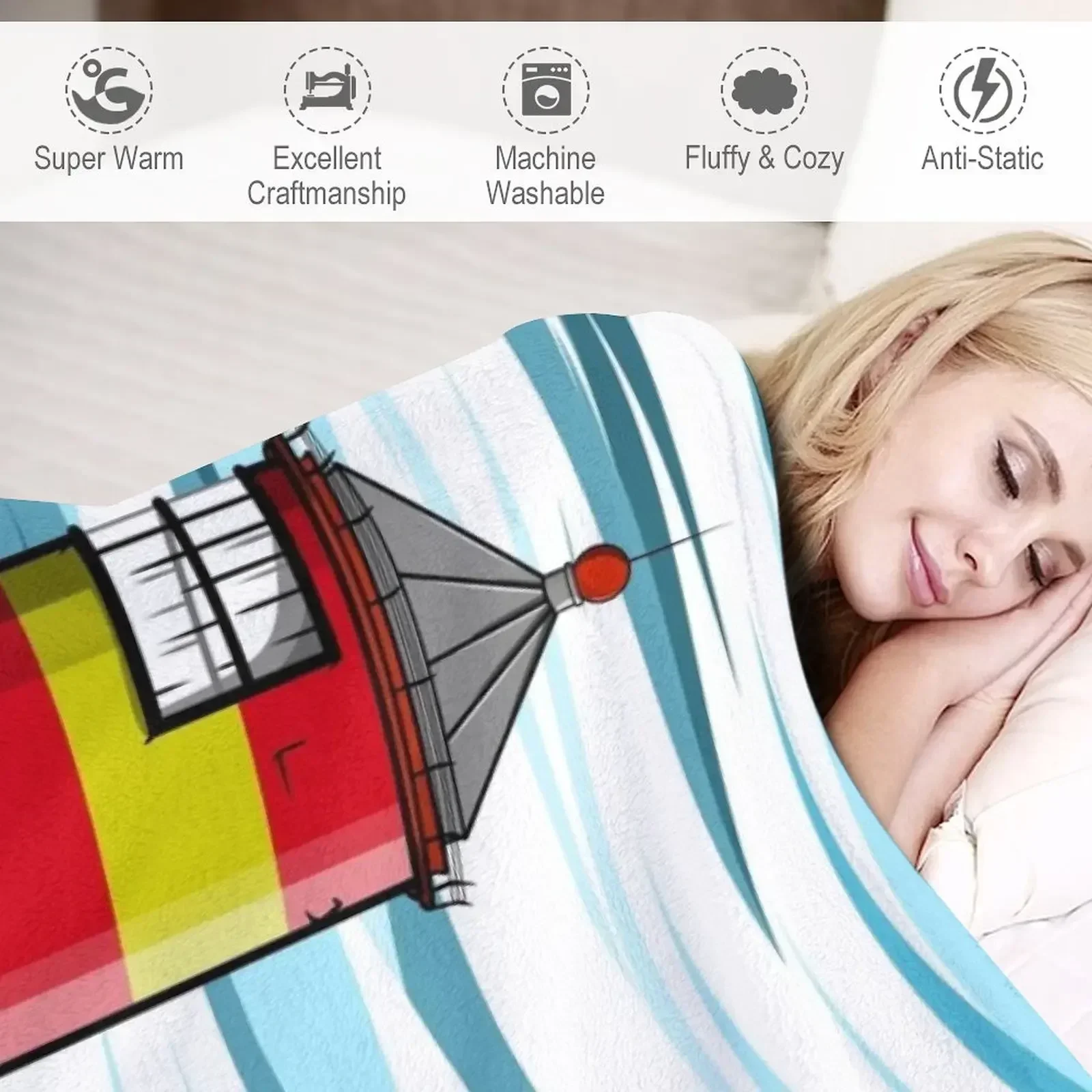 Pilsum Lighthouse Pilsumer Leuchtturm Германия Пледы для сна Термоодеяла