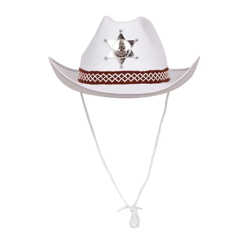 

Western Six Star Cowboy Hat Costume Cosplay Cap Ornament Household Supplies for Unisex Female Male Hat Supplies