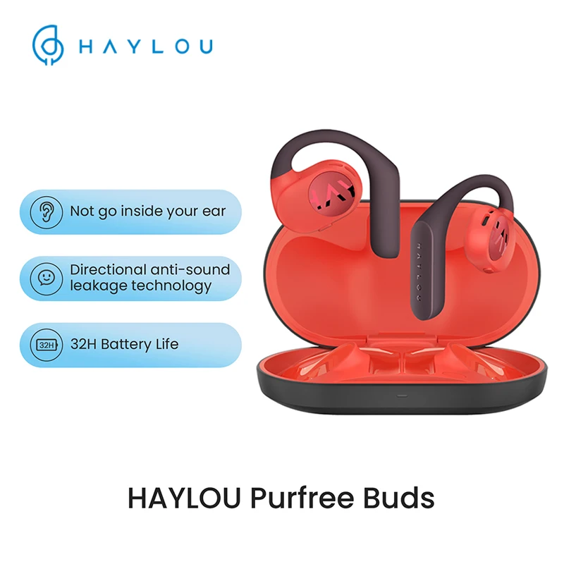 

Haylou PurFree Buds Headphones TWS Wireless Bluetooth OW01 Earphones Anti-Sound Leakage Earbuds Noise Cancellation Sport Headset