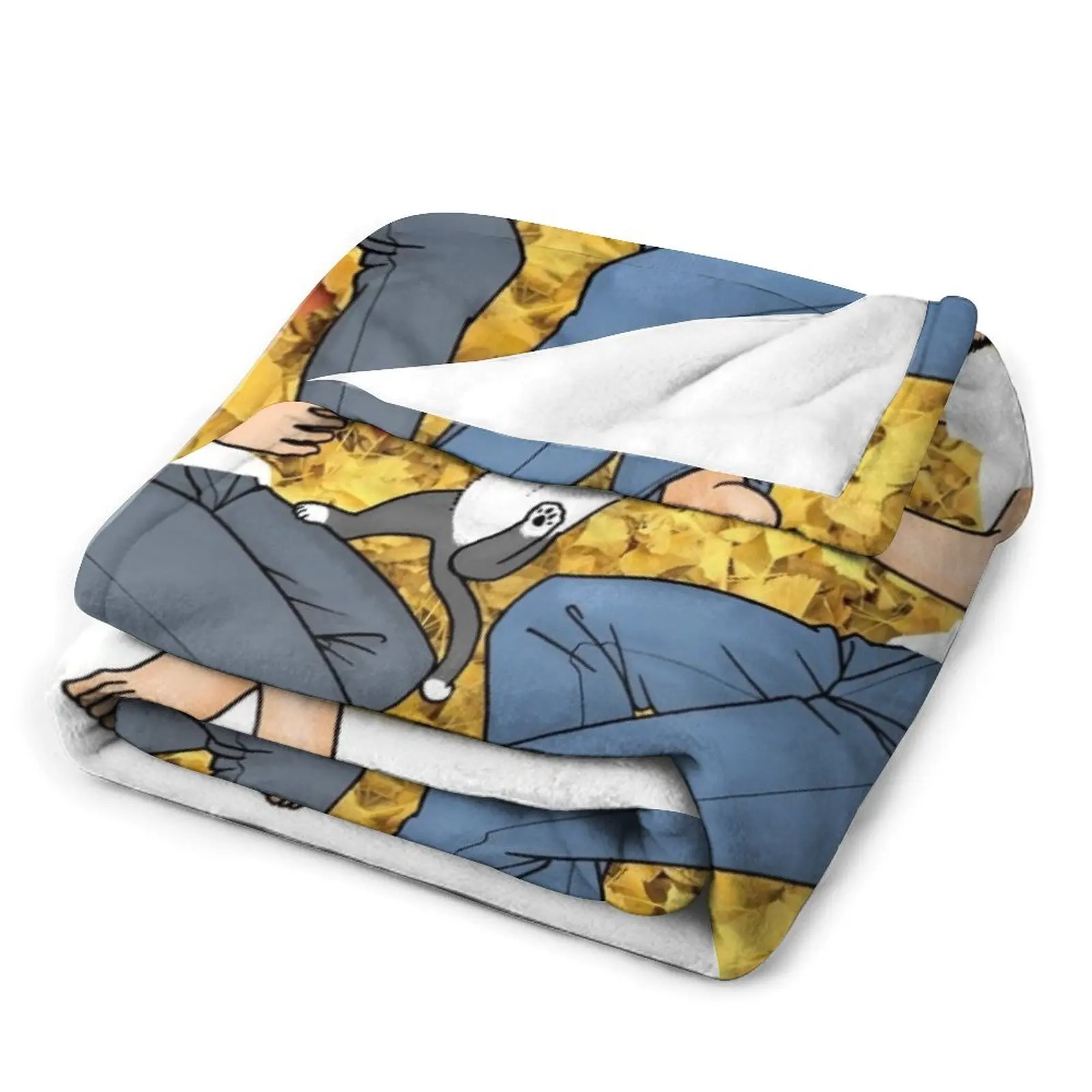 Одеяло Kiyosaki Выкидной плед с листьями на осень покрывала для кровати теплые