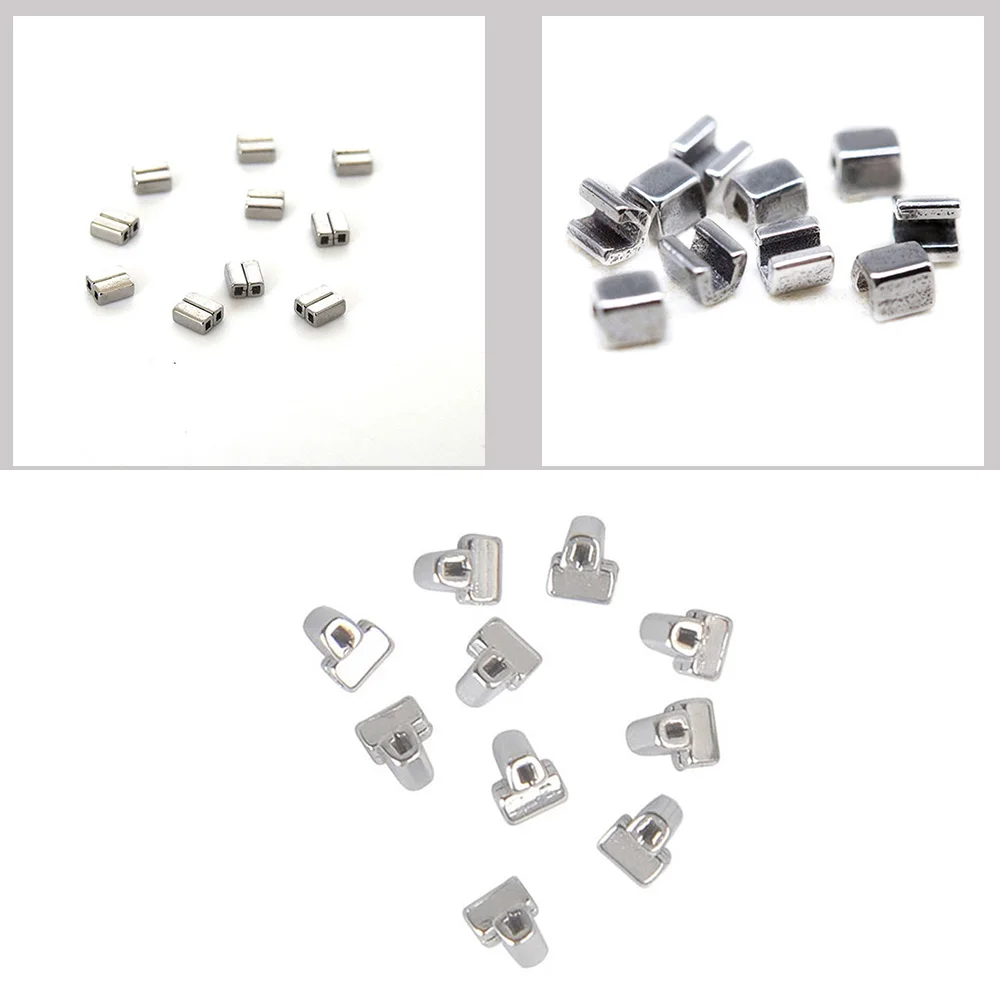 

10PCS Orthodontic Crimpable Hooks Cross Tubes Dental Ortodoncia Sliding Crimpable Hooks for ArchWires Brackets Braces