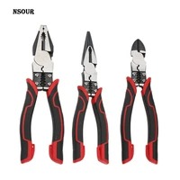 multifunction 9 in 1 electric pliers long nose electrician wire stripping cutter clamp hardware steel cable repairing hand tools