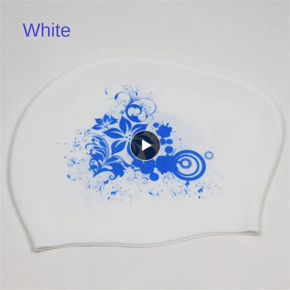 

Summer Swimming Cap Non-slip Summer Swim Cap Free Size Waterproof Silicone Water Sport Cap Water Sport Accessories Cooling