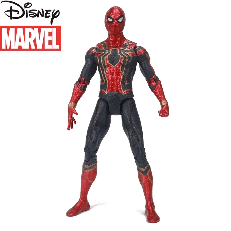 

Новая модель Disney «Человек-паук», 18 см, Подвижная кукла из ПВХ, модель, украшения, Коллекционная модель, украшение салона автомобиля, детские ...