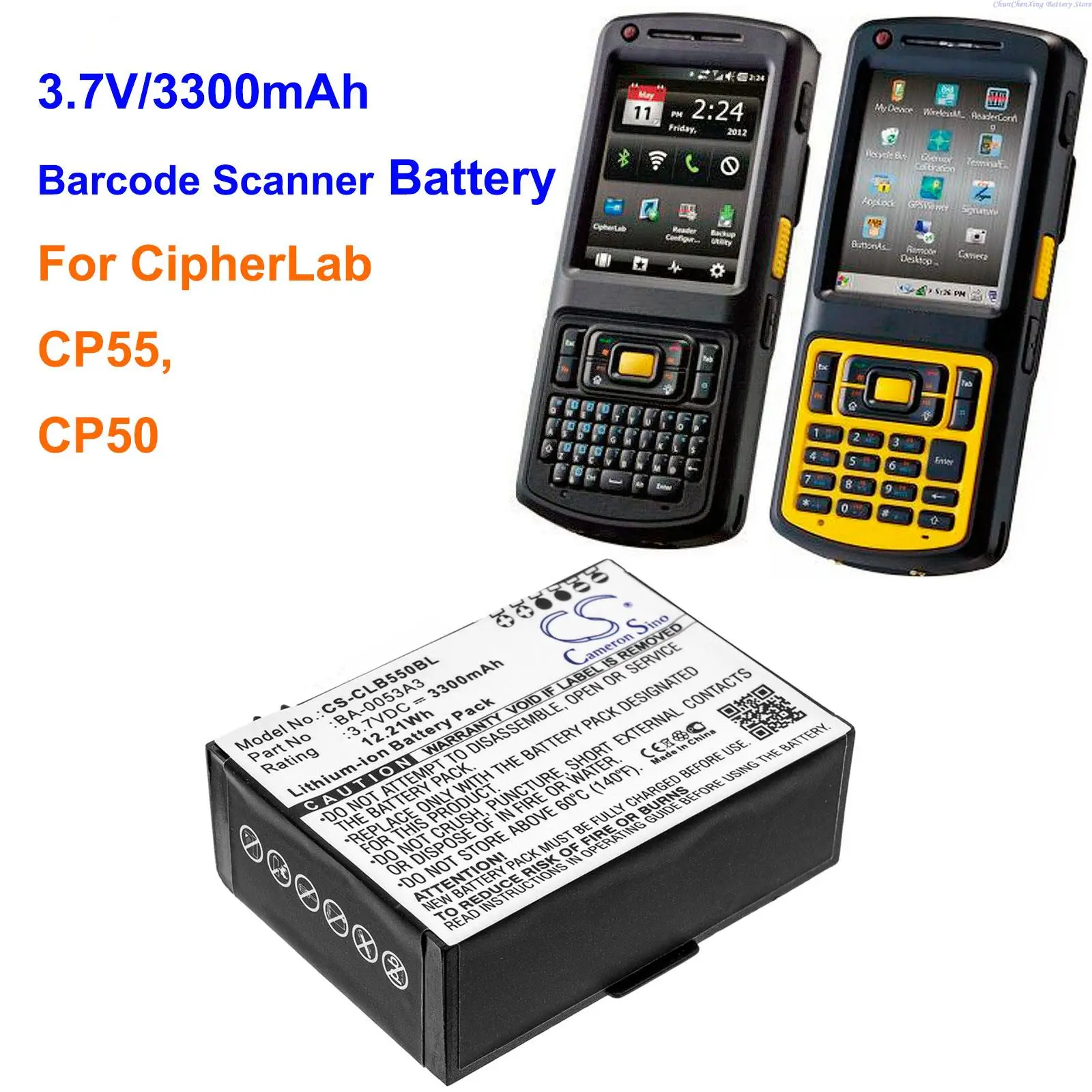 Cameron Sino 3300 мА · ч штрих-кода аккумулятор сканера для CipherLab CP55, CP50