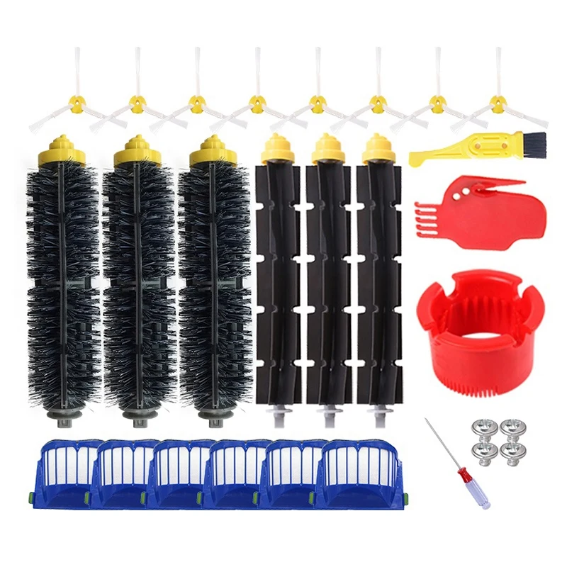 

EAS-28PCS Brush Filter For Irobot Roomba 600 610 620 625 630 650 660 680 690 Series Robot Vacuum Cleaner Spare Parts