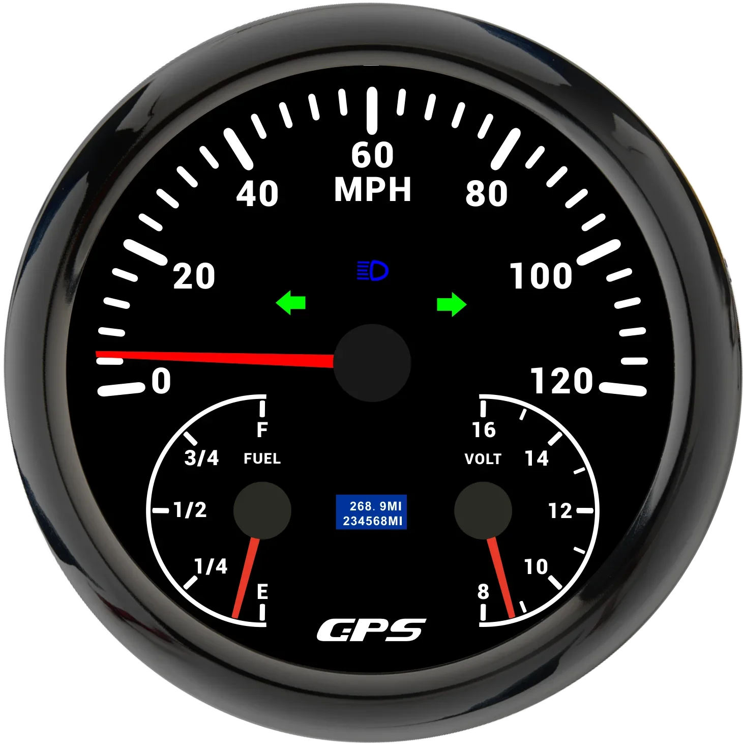 3 в 1 Многофункциональный новый 110 мм 0-120 кмч 0-200MPH GPS спидометр с тахометром 0-8000 обмин Датчик уровня топлива Автомобиль Лодка Морская (art.: 3920cdb930231) - 3920cdb930231