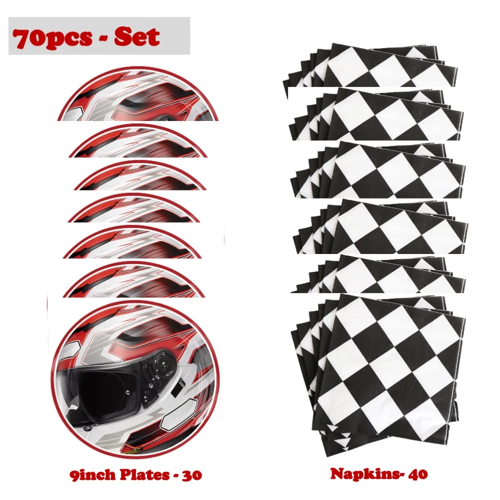 

70 шт./набор, 9-дюймовые тарелки-салфетки для дня рождения