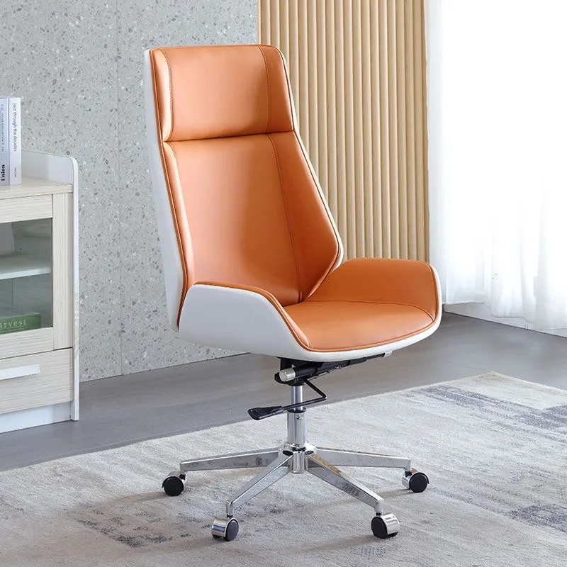 

Офисный Компьютерный стул с высокой спинкой из поворотной древесины, микрофибра, кожа, офис, минималистичный спальный стул, японская мебель FYH