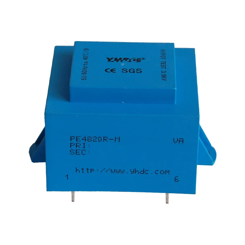 YHDC PE4820R-M мощность 12VA вход 230В Выход 2 * 12В Инкапсулированный трансформатор PCB