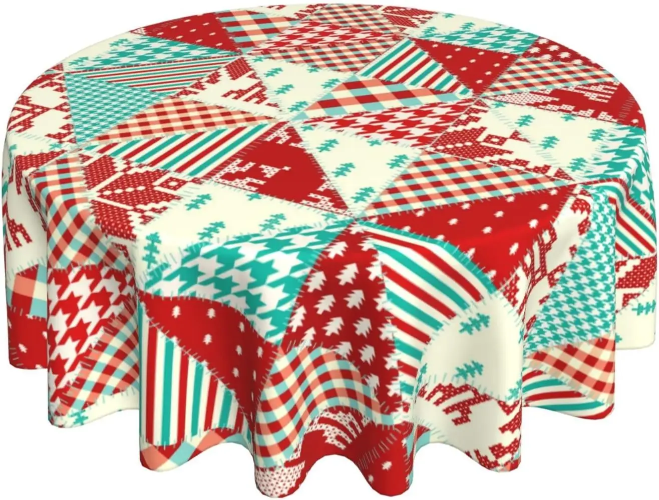 

Настольная скатерть с надписью "Merry Christmas" для оформления стола, круглая 60 дюймов, красные рождественские тематические скатерти для ужина, кухни, планшетов для пикника