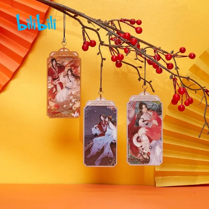 Аниме Tian Guan Ci Fu, акриловая подвеска с зыбучим песком, Xie Lian Hua Cheng Kawaii, мультяшный брелок, брелок, амулет