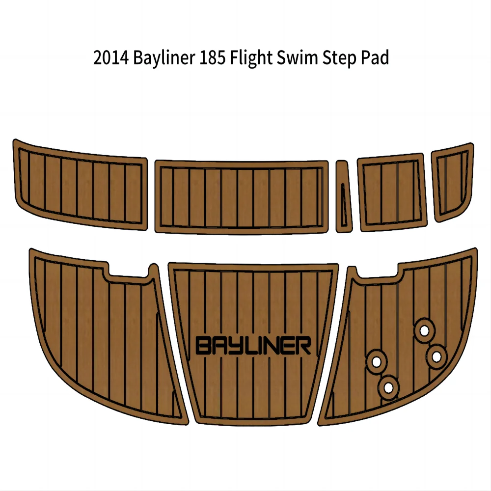 2014 Bayliner 185 Flight Swim Step Platform Boat EVA Foam Teak Flooring Pad Mat SeaDek MarineMat Gatorstep Style Самоклеящийся