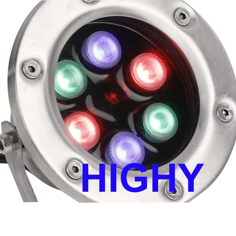 RGB светодиодная подводная лампа 3 Вт 9 18 27 стандартный погружной IP68 ночной