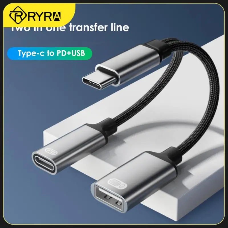 

2 в 1, USB C OTG Кабель-адаптер для быстрой зарядки, 30 Вт