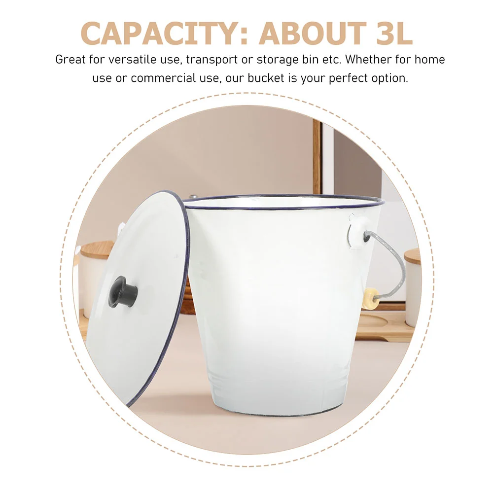 Контейнер для переработки эмалированное ведро с крышкой контейнеры хранения