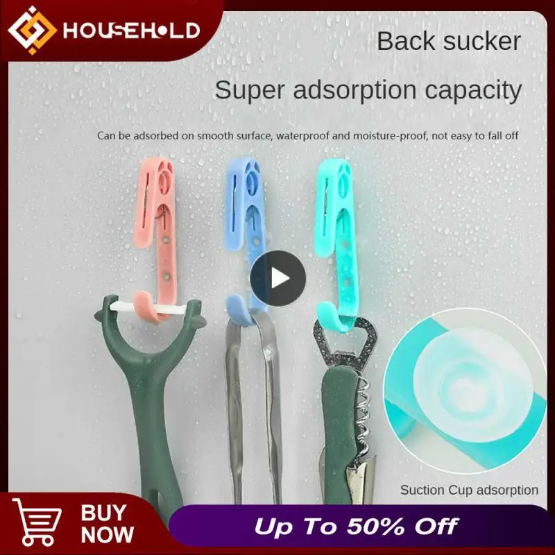 

Strong Adhesion Hook Punch-free Clip Multi-function Strong Bearing Capacity Sticky Hook Storage Supplies No Trace Clothes Hook