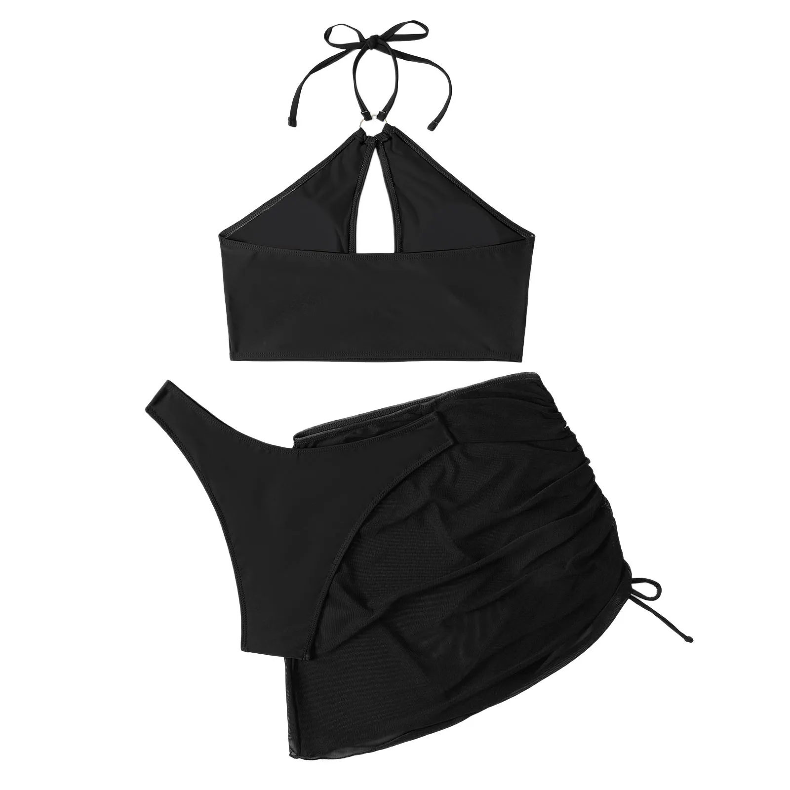 Комплект бикини с лямкой на шее сексуальный женский купальник из двух частей