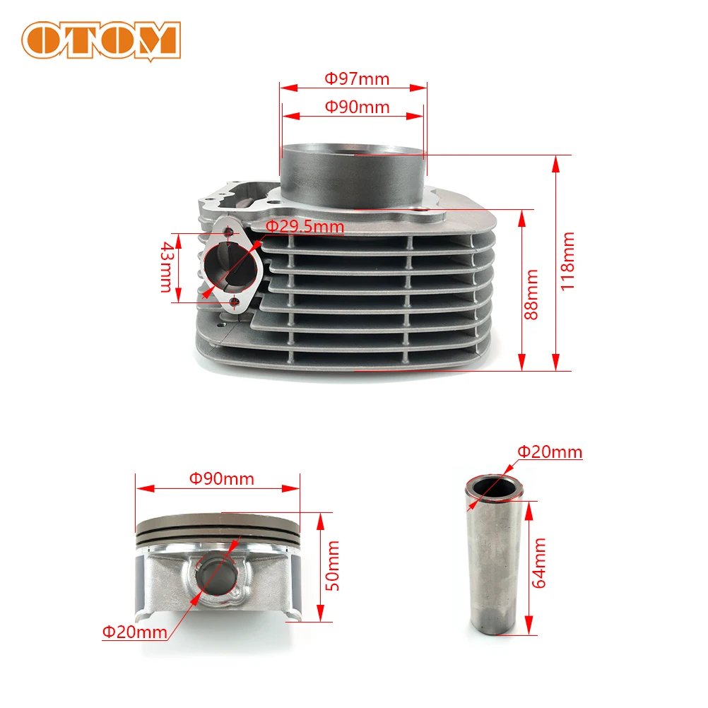 OTOM мотоциклетный XR440 воздушный цилиндр поршневое кольцо фотокомплект 90 мм с